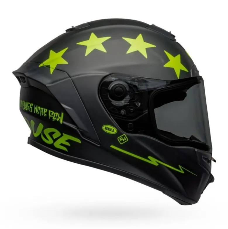 Casco Integrale Bell Star DLX Mips Fasthouse Victory Circle Nero Giallo Alta Visibilità Opaco