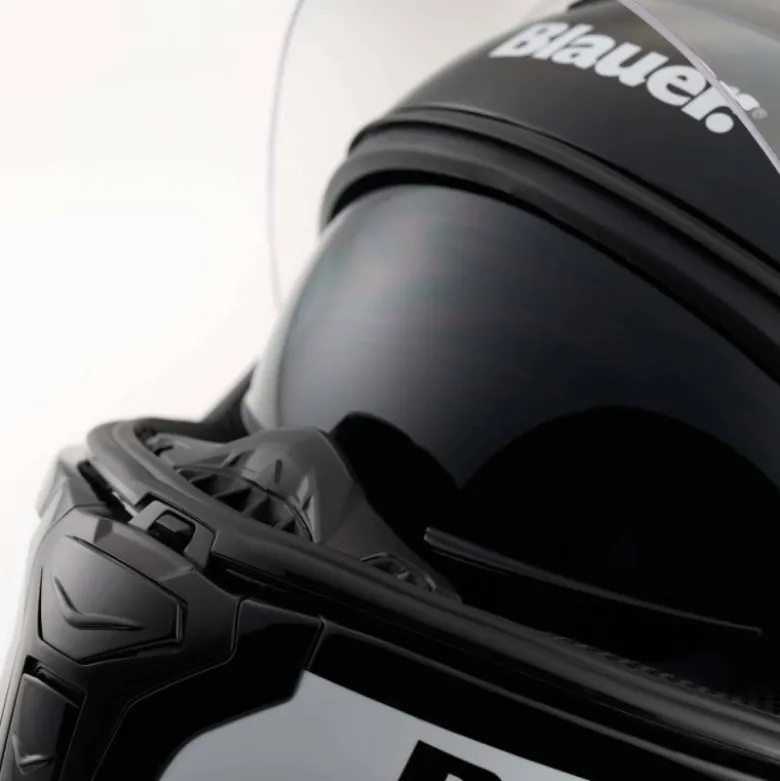 Casco Integrale Blauer FF01 Nero Bianco Lucido