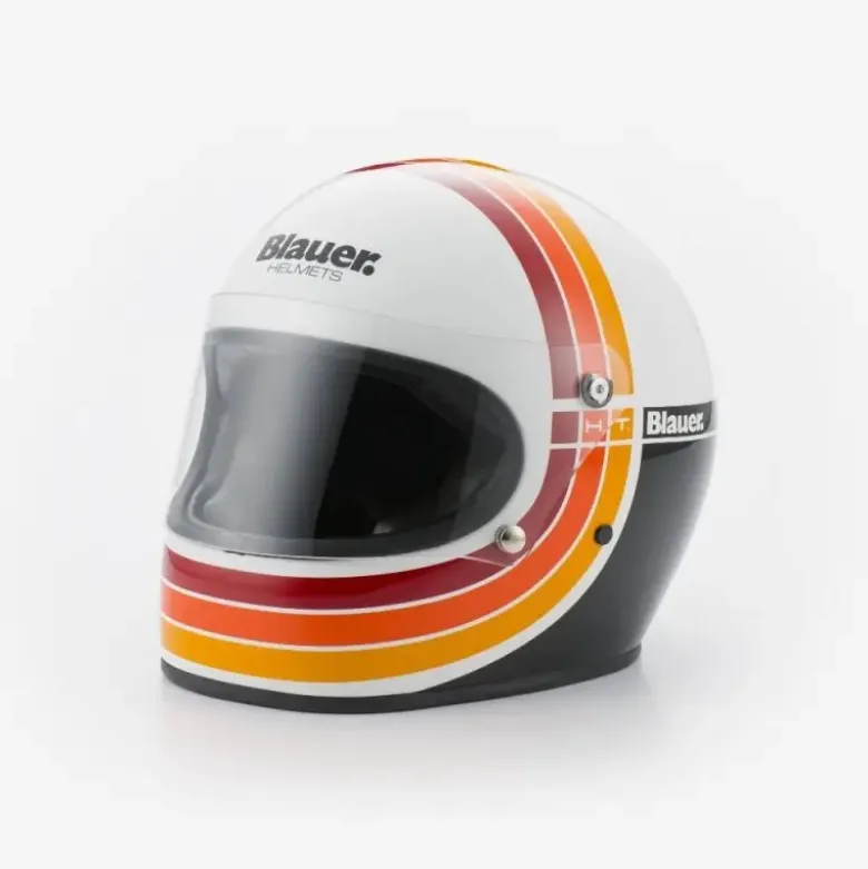 Casco Integrale Blauer 80s Bianco Lucido