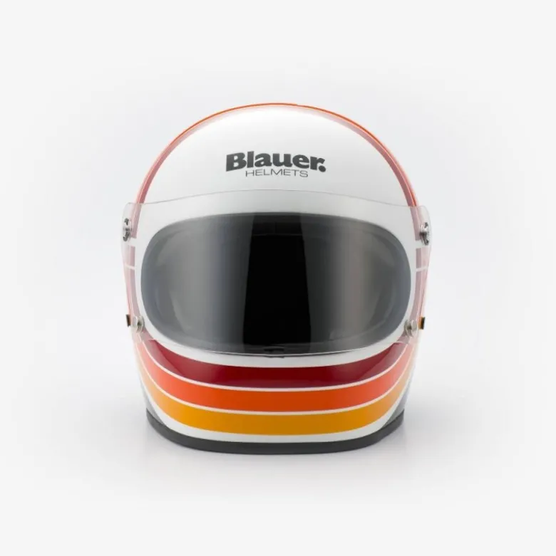 Casco Integrale Blauer 80s Bianco Lucido