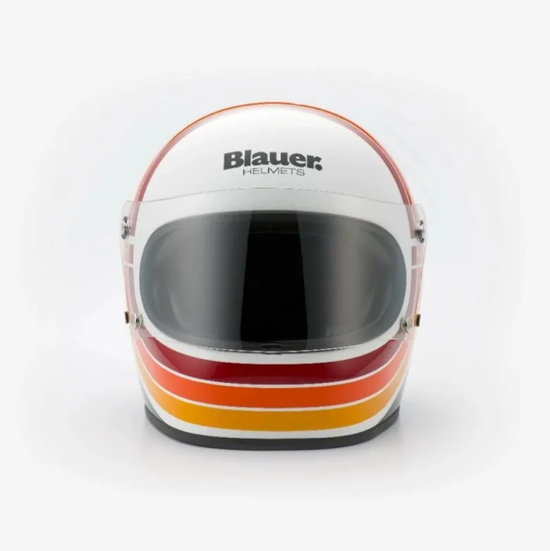 Casco Integrale Blauer 80s Bianco Lucido ECE22-06