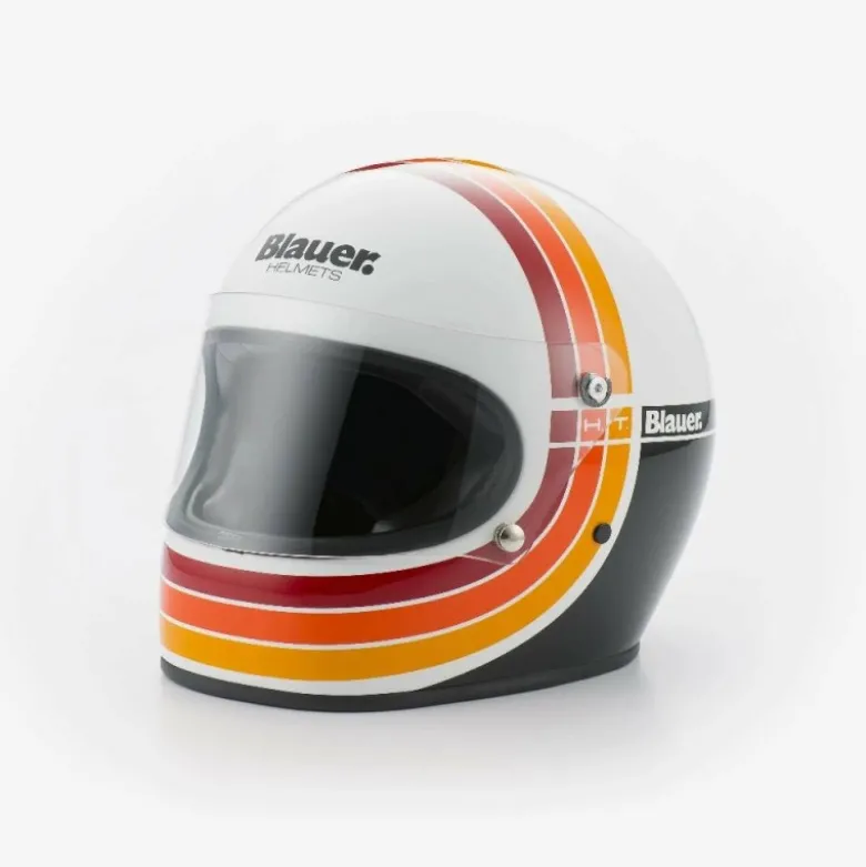 Casco Integrale Blauer 80s Bianco Lucido ECE22-06