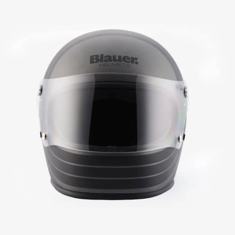 Casco Integrale Blauer 80s Titanio Nero Opaco