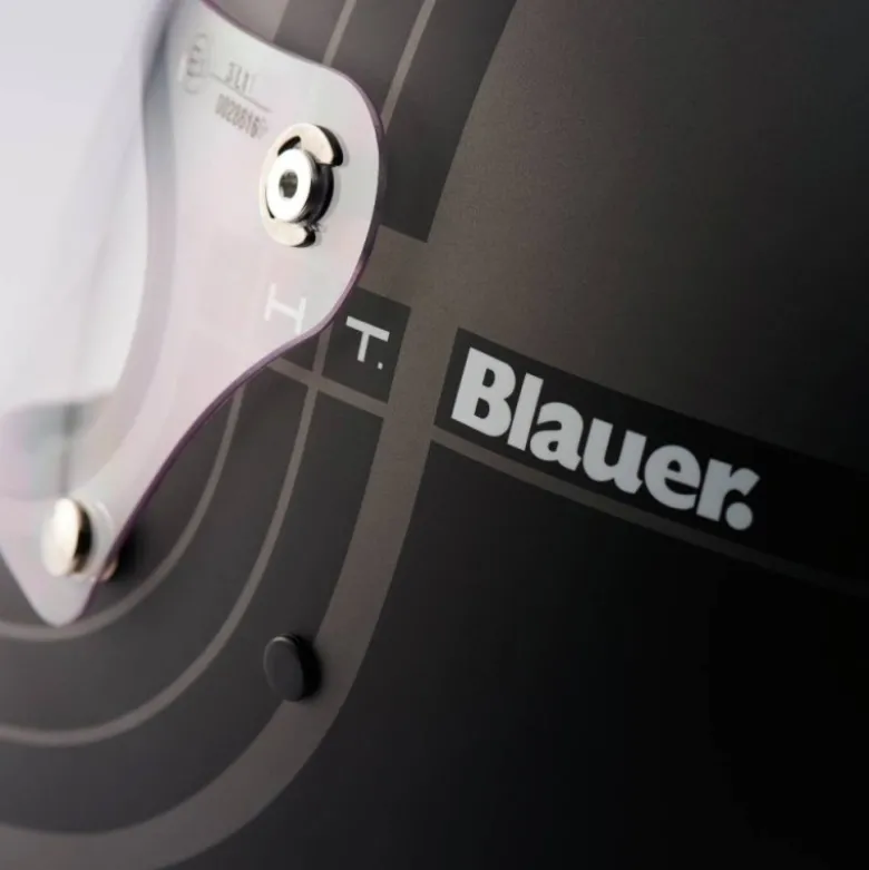 Casco Integrale Blauer 80s Titanio Nero Opaco