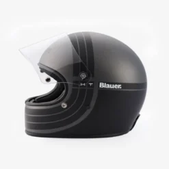 Casco Integrale Blauer 80s Titanio Nero Opaco