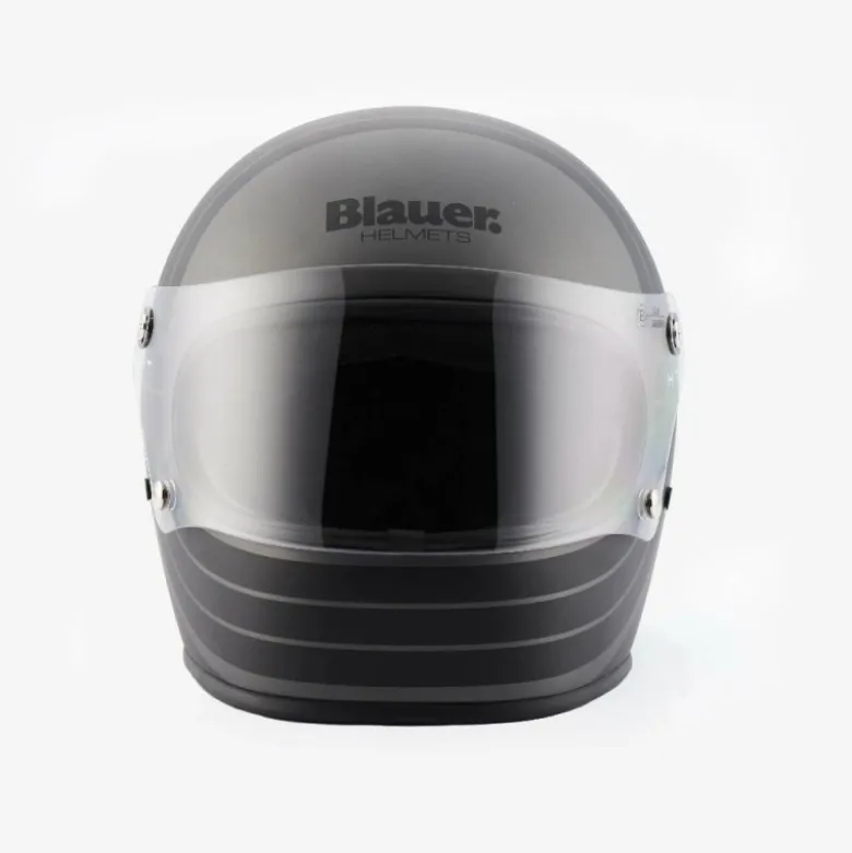 Casco Integrale Blauer 80s Titanio Nero Opaco ECE22-06