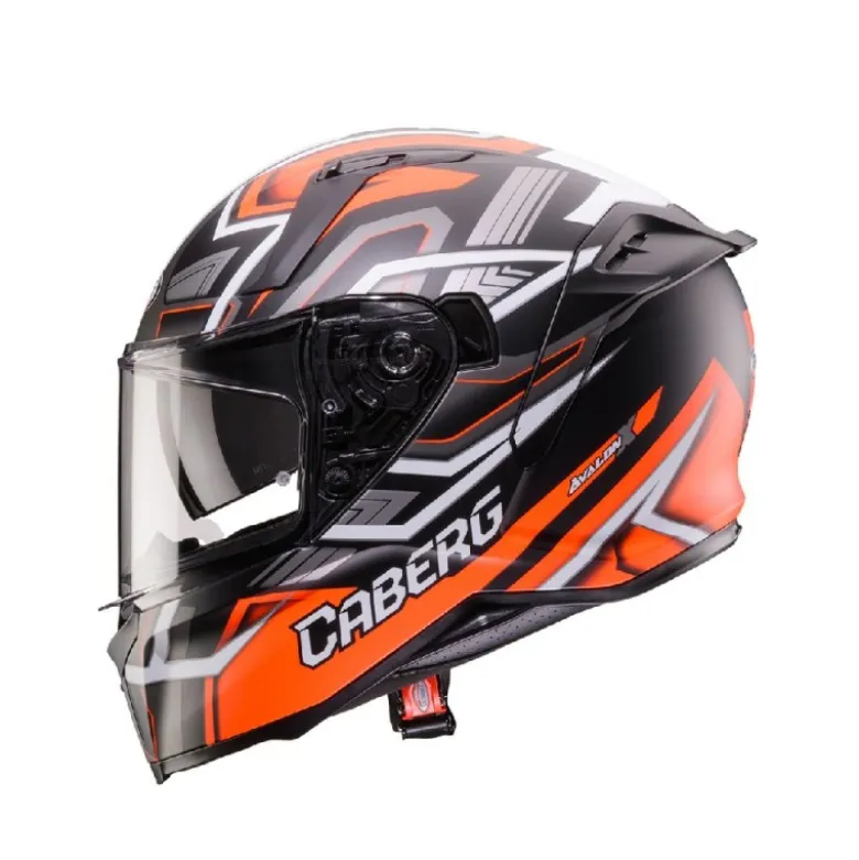 Casco Integrale Caberg Avalon X Brama Nero Opaco Rosso Fluo Antracite