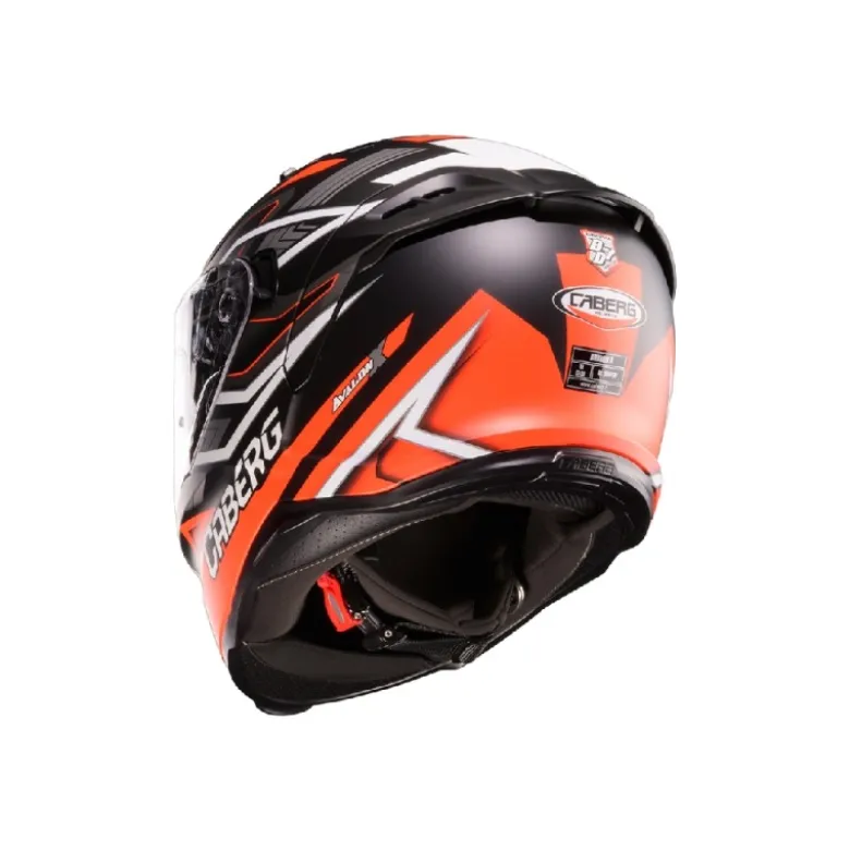 Casco Integrale Caberg Avalon X Brama Nero Opaco Rosso Fluo Antracite