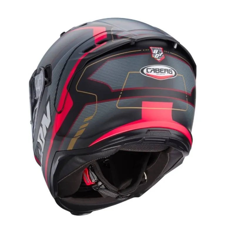Casco Integrale Caberg Avalon X Optic Nero Opaco Grigio Rosso