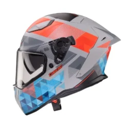 Casco Integrale Caberg Drift Evo II Prism Grigio Rosso Fluo Blu Opaco