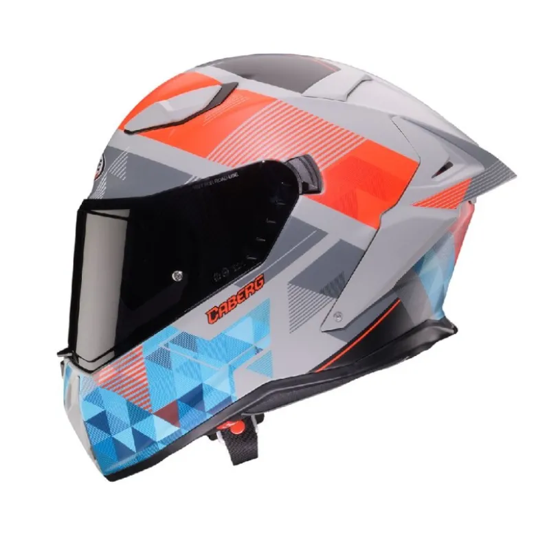 Casco Integrale Caberg Drift Evo II Prism Grigio Rosso Fluo Blu Opaco