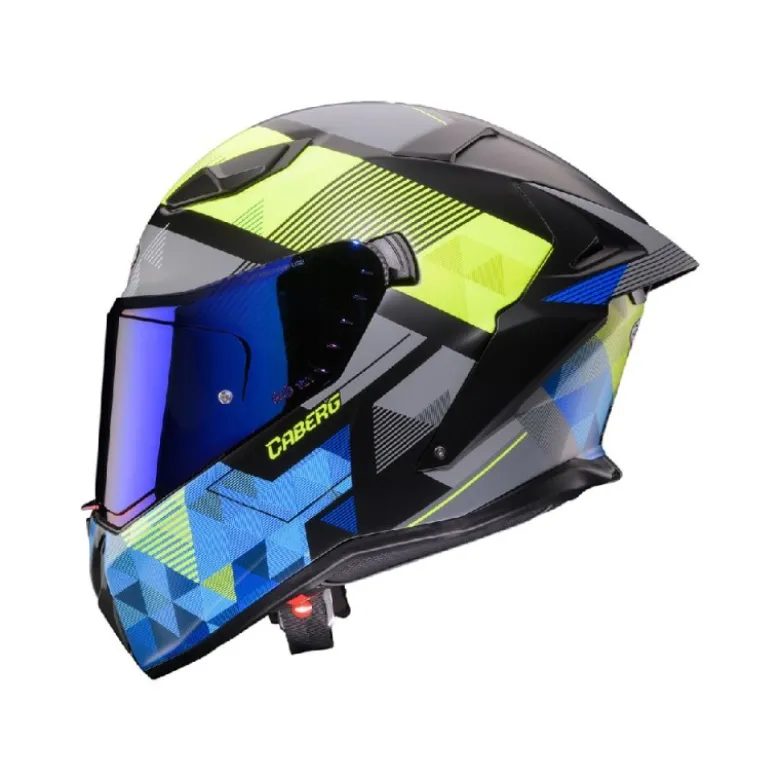 Casco Integrale Caberg Drift Evo II Prism Nero Giallo Fluo Blu Opaco