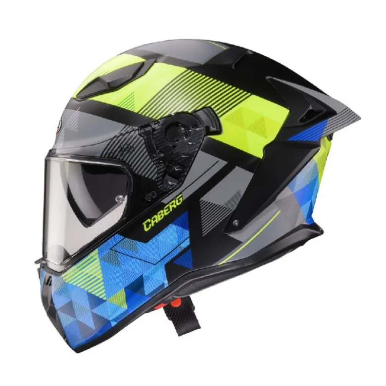 Casco Integrale Caberg Drift Evo II Prism Nero Giallo Fluo Blu Opaco
