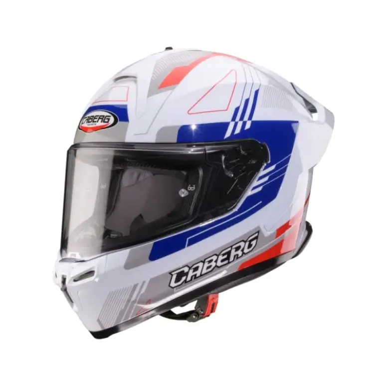 Casco Integrale Caberg Roxter Colt Bianco Rosso Blu Grigio