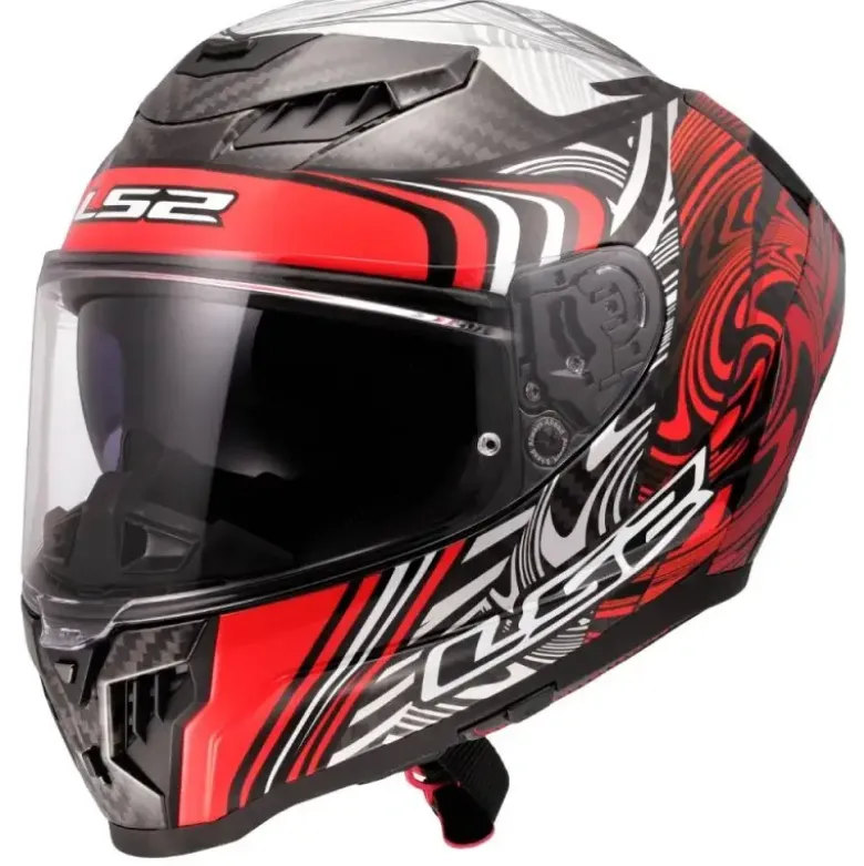 Casco Integrale Carbonio LS2 FF807 Dragon Enthum Rosso