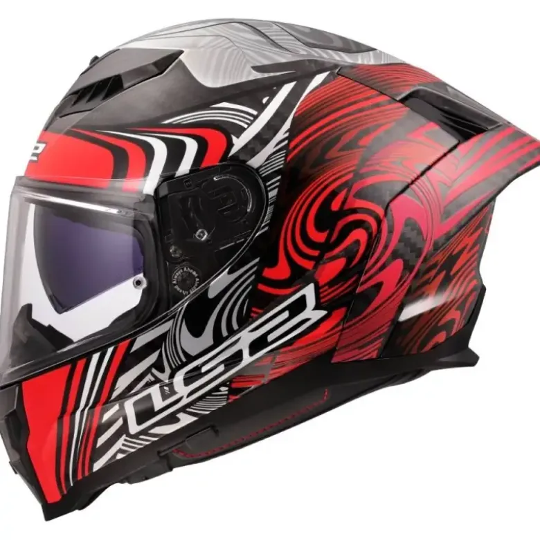 Casco Integrale Carbonio LS2 FF807 Dragon Enthum Rosso