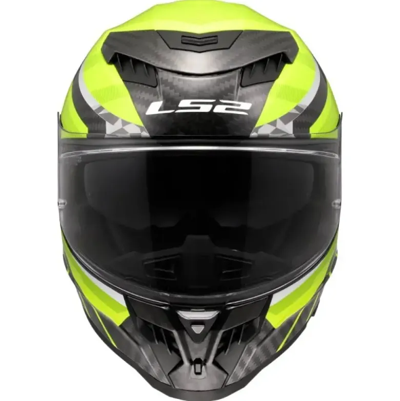Casco Integrale Carbonio LS2 FF807 Dragon Trax H-V Giallo
