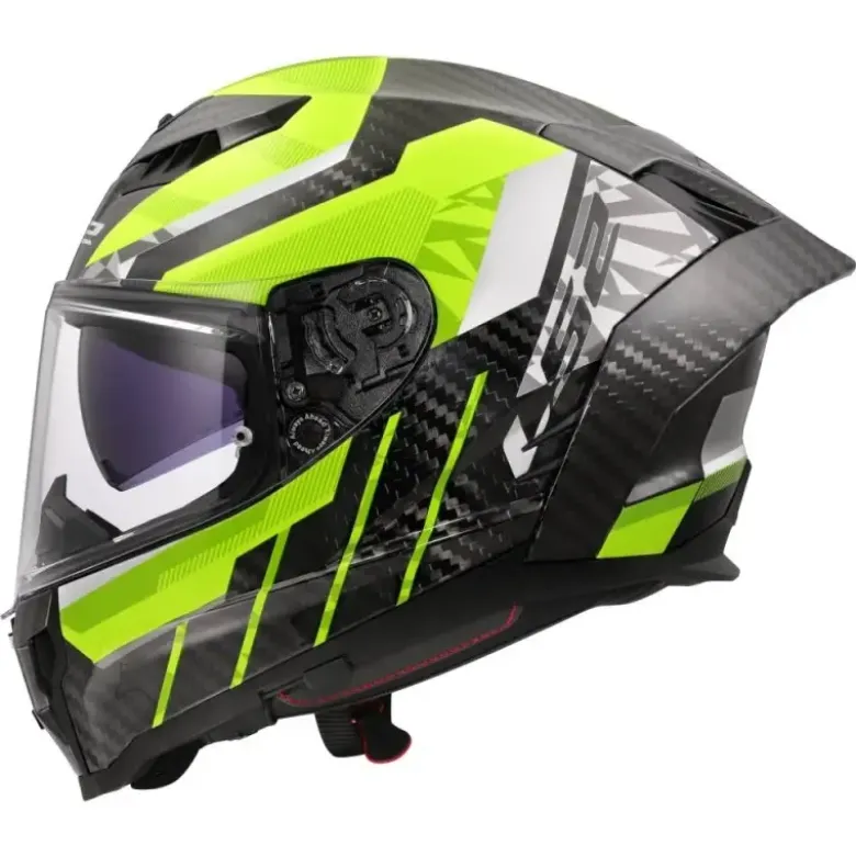 Casco Integrale Carbonio LS2 FF807 Dragon Trax H-V Giallo