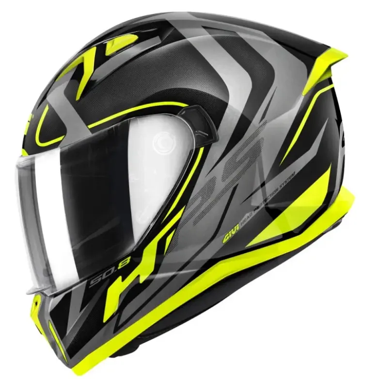 Casco Integrale Givi 50.8 Racer Nero Opaco Titanio Giallo