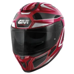 Casco Integrale Givi 55.1 Zephir Borderaux Nero Silver Rosso