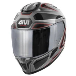 Casco Integrale Givi 55.1 Zephir Titanio Nero Silver Rosso