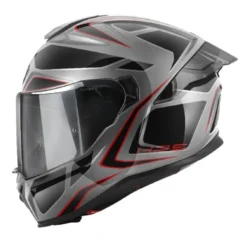 Casco Integrale Givi 55.1 Zephir Titanio Nero Silver Rosso