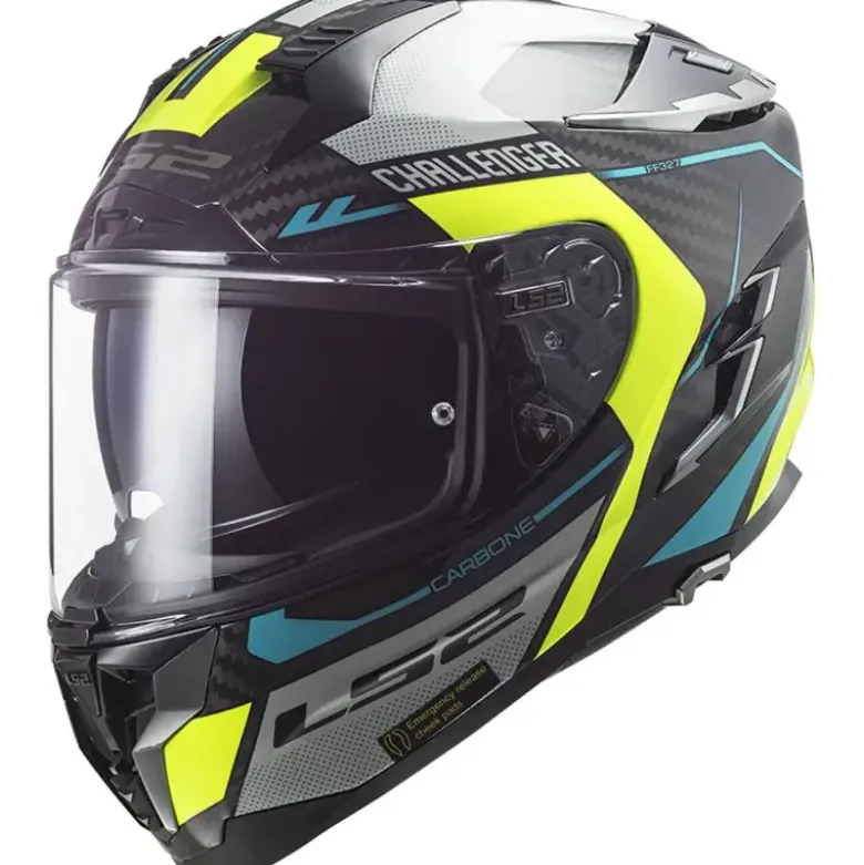 Casco Integrale Ls2 FF327 Challenger Ct2 Thorn Giallo Alta Visibilità