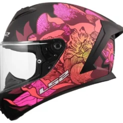 Casco Integrale Ls2 FF820 Rapid III Poppies II Nero Rosa Opaco