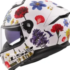 Casco Integrale Ls2 FF808 Stream II Flowers Bianco