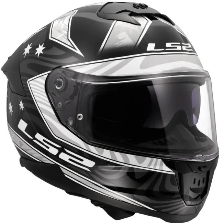 Casco Integrale Ls2 FF808 Stream II Galdam Nero Bianco