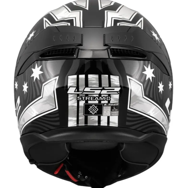 Casco Integrale Ls2 FF808 Stream II Galdam Nero Bianco