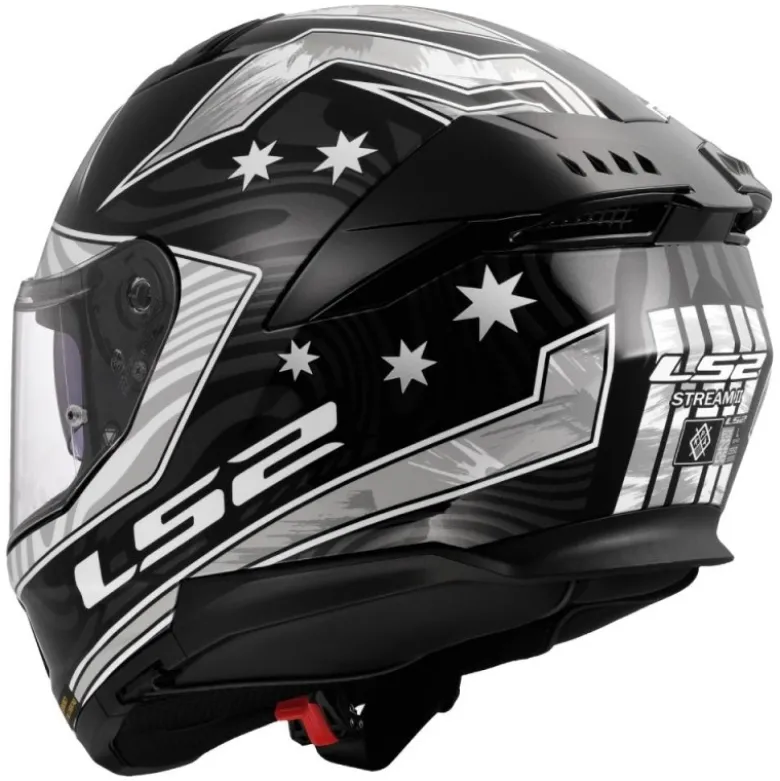 Casco Integrale Ls2 FF808 Stream II Galdam Nero Bianco