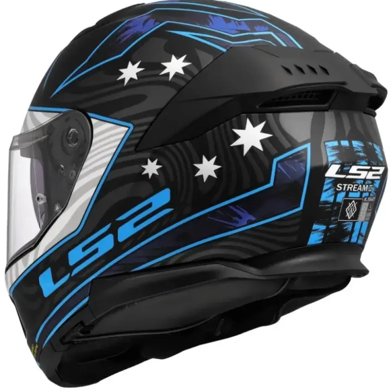 Casco Integrale Ls2 FF808 Stream II Galdam Nero Blu