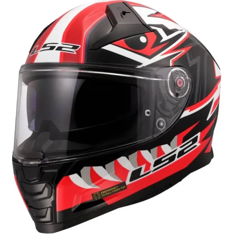 Casco Integrale Ls2 FF811 Vector II Buntri Nero Rosso