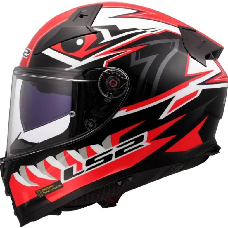Casco Integrale Ls2 FF811 Vector II Buntri Nero Rosso