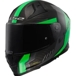 Casco Integrale Ls2 FF811 Vector II Carbon Grid Nero Verde Fluo Opaco