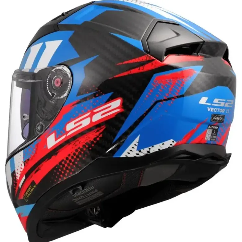 Casco Integrale Ls2 FF811 Vector II Carbon Tantic Rosso Blu
