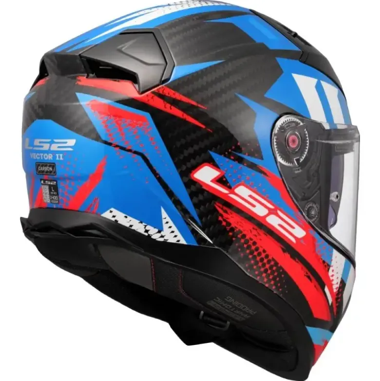 Casco Integrale Ls2 FF811 Vector II Carbon Tantic Rosso Blu