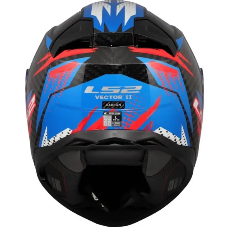 Casco Integrale Ls2 FF811 Vector II Carbon Tantic Rosso Blu