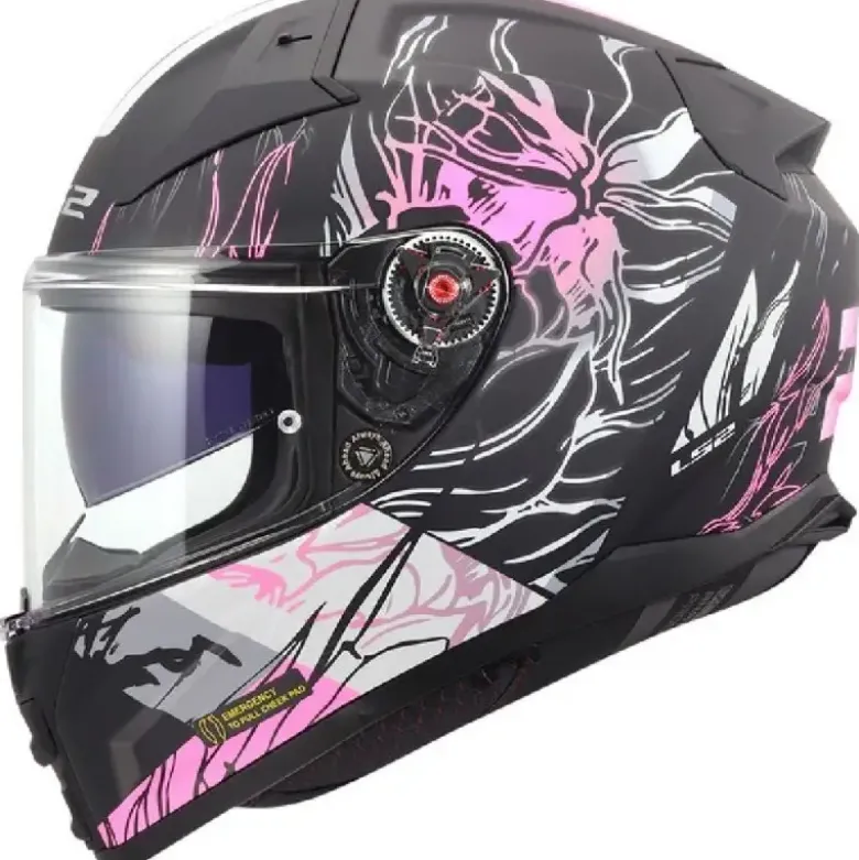Casco Integrale Ls2 FF811 Vector II Darflo Nero Rosa Opaco