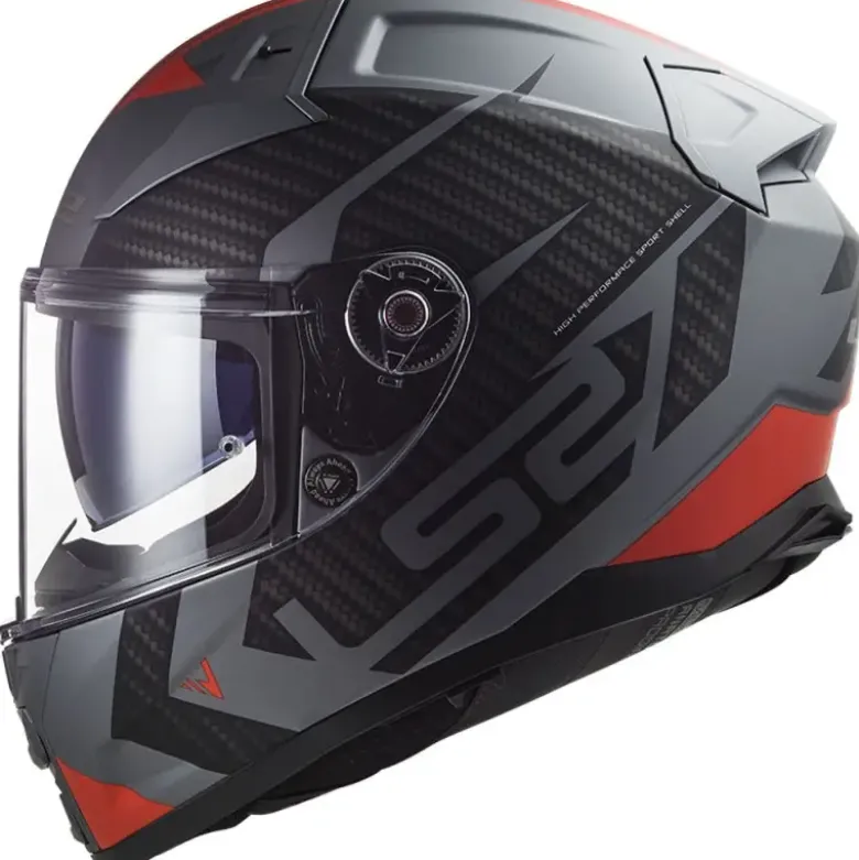 Casco Integrale Ls2 FF811 Vector II Splitter Titanio Rosso
