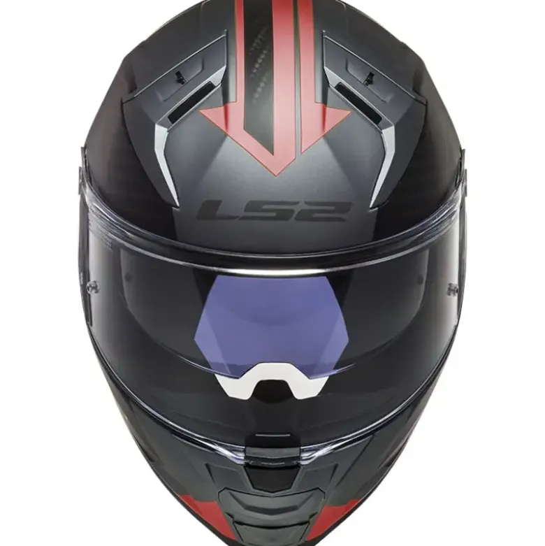 Casco Integrale Ls2 FF811 Vector II Splitter Titanio Rosso