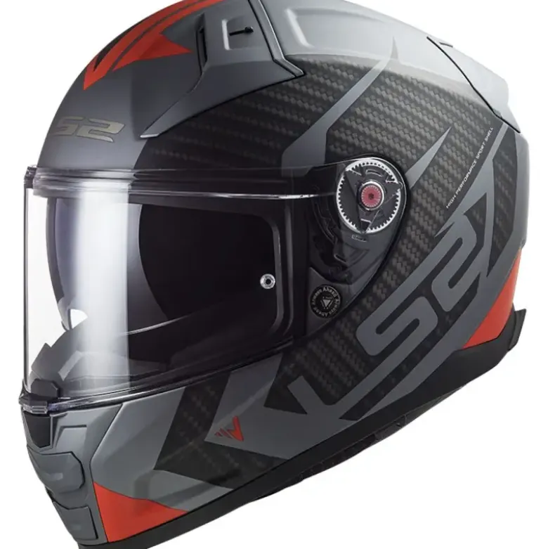 Casco Integrale Ls2 FF811 Vector II Splitter Titanio Rosso