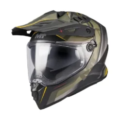 Casco Integrale Mt Helmets Hs218Sv Track Sv Questor B6 Verde Nero Giallo Opaco
