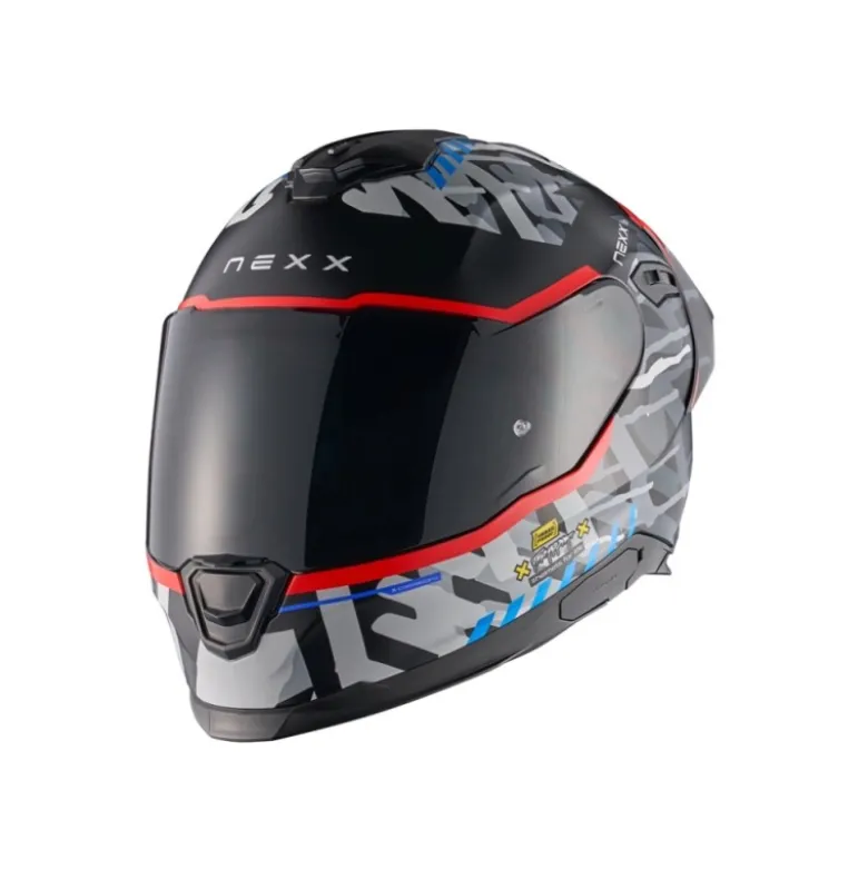 Casco integrale Nexx Y.100R Urbangram Nero Rosso Opaco