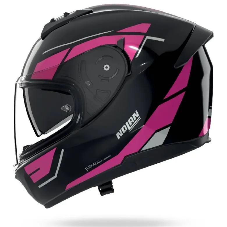 Casco Integrale Nolan N60-6 Sincrono 354 Nero Fucsia Lucido