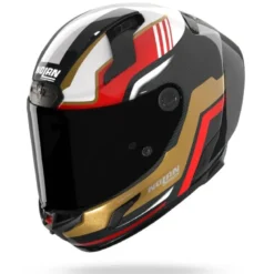 Casco Integrale Nolan X-804 RS Piega 367 Carbonio Oro Rosso Verde Metallo Lucido