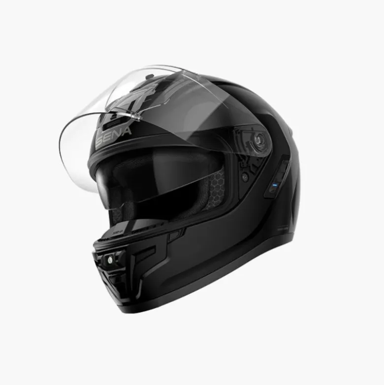 Casco Integrale Sena Phantom Nero Opaco con Interfono e Luci Anteriori e Posteriori