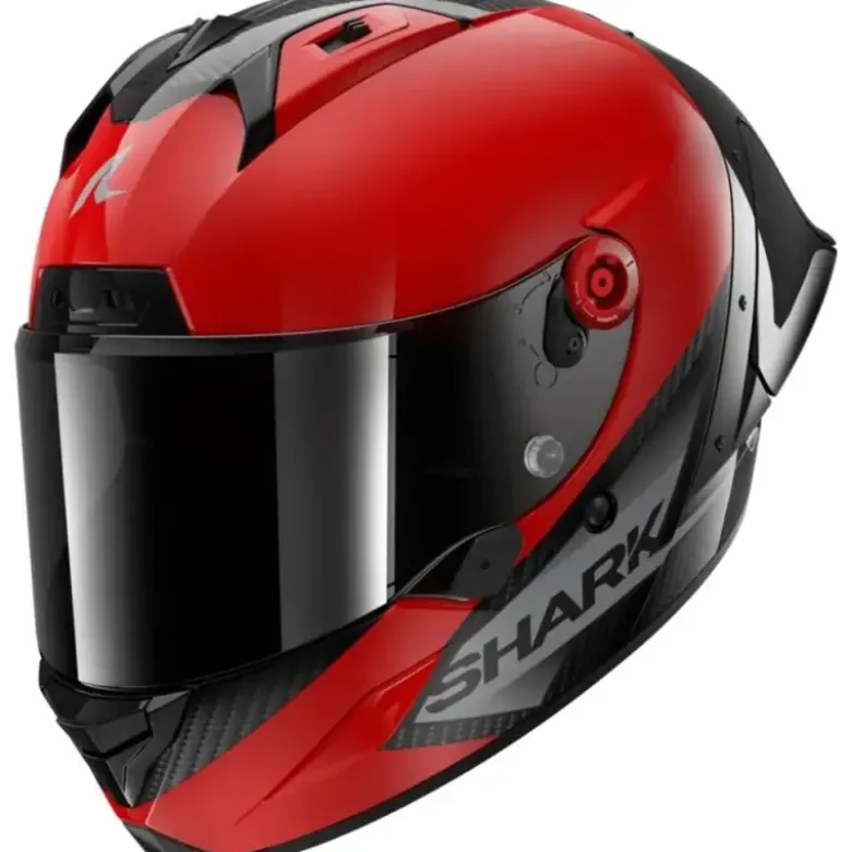 Casco Integrale Shark Aeron-Gp Carbon Blank Sp Rosso Antracite