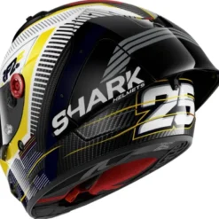 Casco Integrale Shark Aeron-Gp Carbon Replica Raul Fernandez Signature Bianco Giallo